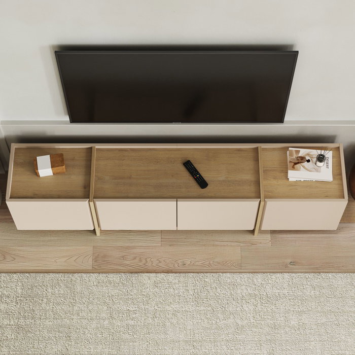 Nordure Lowen Soporte para TV Mink y Sapphire Oak